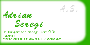 adrian seregi business card